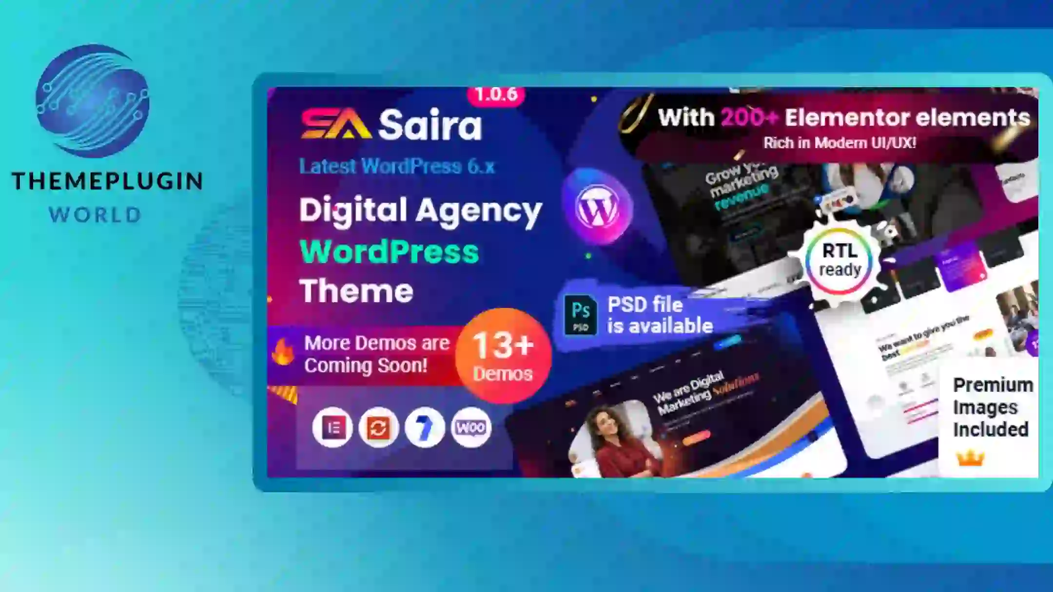 Saira – Digital Agency WordPress Theme